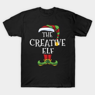 Creative Elf Family Matching Christmas Holiday Group Gift Pajama T-Shirt